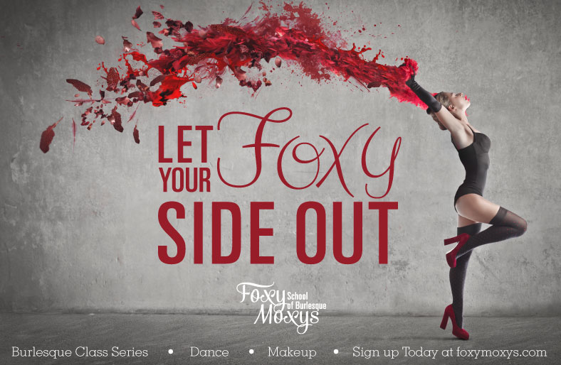 Foxy Moxy's School of Burlesque Poster by Sarah Heather Gould