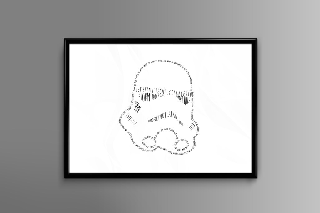 Storm Trooper Typography Poster